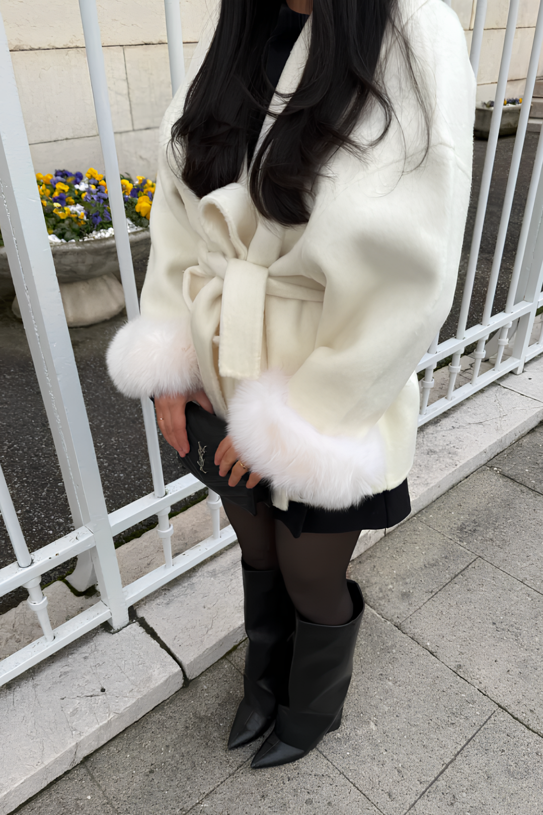 Manteau à fourrure blanc - Narcella